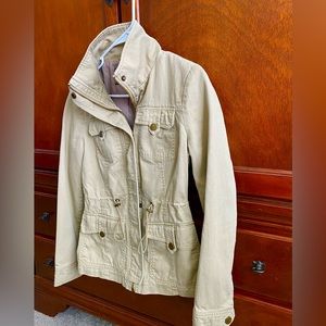 Tan zip up jacket by BNCI by Blanc Noir size XS